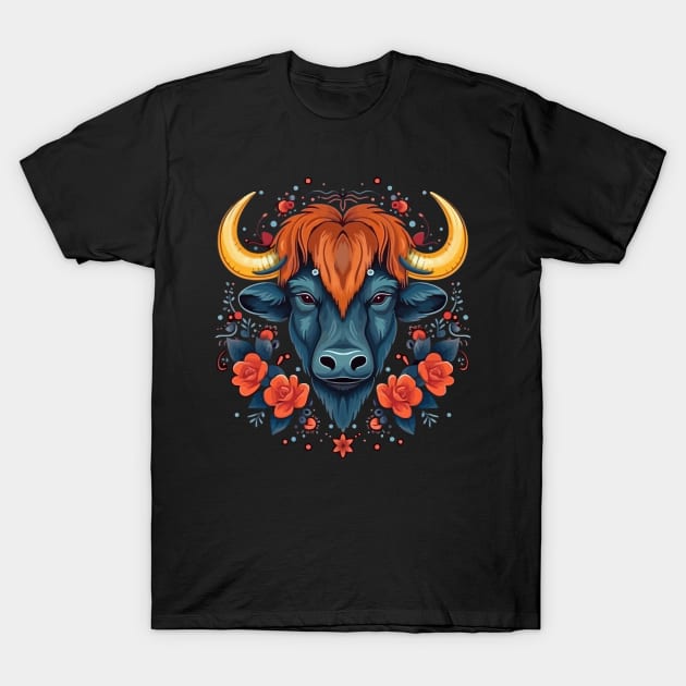 Bison Valentine Day T-Shirt by JH Mart